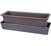 Coffre de jardin Nohel LEBIŠ auto-arrosant avec mèches en plastique Couleur : Terre cuite, Largeur : 60 cm