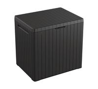 Coffre De Jardin Résine "City Cube" - 113l - 58 X 44 X 55 Cm - Anthracite