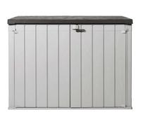 Coffre de jardin - TOOMAX - STORAWAY PLUS 2XL - Résine - Capacité 2270L - Taupe et marron