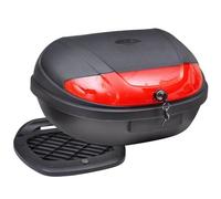Coffre De Moto 72 L 2 Casques Noir Pp Résistant À L’Eau Avec Réflecteur