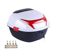 Coffre de moto étanche - Grande taille, Blanc., voir description, Voir | Base intégrée pour ranger des vêtements, des chaussures et des chapeaux lors de l'équitation, des voyages