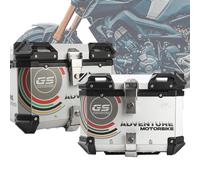 Coffre De Moto, Top Case en Aluminium 36L 45L 55L 65L Coffres Moto pour Rangement Casques, Étanche Scooter Moto Quad Valise Top Case (Color : Argent, Size : 36L)