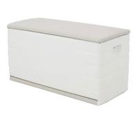 Coffre de rangement 350L intérieur-extérieur coloris beige - Longueur 120 x Profondeur 53 x Hauteur 61 cm