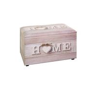 HAKU Coffre de rangement tissu synthétique aspect cuir MDF L65×H42×P40 cm style industriel