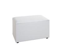 Coffre de rangement 65x40x42 cm en PU blanc