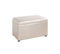 HAKU Coffre de rangement Art déco Or - Tissu synthétique aspect cuir, MDF L65×H42×P40 cm