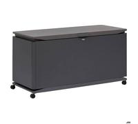 Coffre de rangement à roulettes ALUMIA - Capacité 920l - Aluminium teinté graphite - Hespéride
