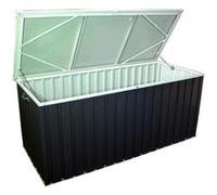 Duramax DH 1.7 (770 L) Coffre de Rangement de jardin en métal avec vérin à gaz hydraulique, coffre de terrasse et rangement de meubles de jardin, Boîte de rangement coussins, anthracite