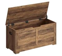 Coffre de Rangement, avec 2 Charnières de Sécurité, Imitation Grange, 40 x 100 x 46 cm, pour Couloir, Chambre, Salon, Marron Miel