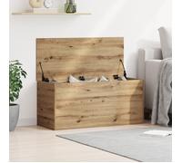 vidaXL Coffre de rangement avec couvercle Chêne Artisan 100x42x46 cm Bois d'ingénierie