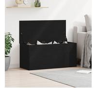 Coffre de rangement avec couvercle Chêne noir 100x42x46 cm Bois d ingénierie