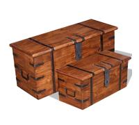 Coffre de rangement Banc boîte de rangement pour maison Bois d'Acacia vidaXL