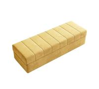 Coffre de Rangement, Bancs de Rangement pour Chambre à Coucher, pouf Rangement avec Rangement, Coffres de Rangement pour Chambre à Coucher, Salon, Couloir D'entrée(Jasmine yellow,51.1in/130cm)