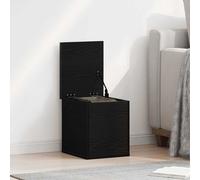 Coffre de rangement Noir Chêne 30x35x35 cm Bois d ingénierie