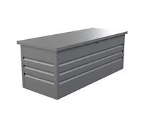 Coffre de rangement de jardin en acier galvanisé gris - 582L - TOMASO