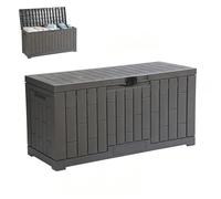 Coffre De Rangement De Jardin éTanche,Grand Mobilier D'ExtéRieur,Coffre Utilitaire Avec Couvercle Verrouillable,IdéAl Outils Jardinage,Coussins Et Jouets,Pour Terrasse,Balcon Deck(123.2*57.5*62.8cm,Bl