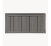 Coffre de rangement de jardin Vades 117 x 47 x 59 cm gris clair effet bois