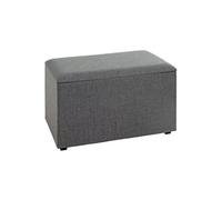 HAKU Möbel Coffre de Rangement Anthracite, MDF, recouvrement Tissu - Dim.: L 65 cm x H 42 cm x P 40 cm, Style: Art Deco