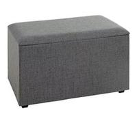 HAKU Coffre de rangement Anthracite – MDF, recouvrement tissu – L65×H42×P40 cm – Style Art déco