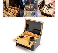 Coffre de Rangement en Bambou de Qualité Supérieur Ensemble de cadeaux de luxe de cachette en bois, boîte de diviseurs organisateurs de stockage amovible avec verrouillage, coffre de rangement en bamb