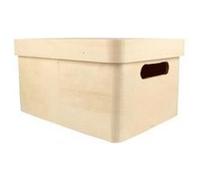 Coffre de rangement en bois couvercle amovible - 30 x 22 x 16 cm G