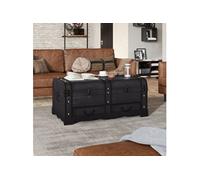 vidaXL Coffre de rangement en bois Large Noir 60797