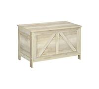 Coffre de rangement en bois sur pied style campagne chic dim. 76L x 39l x 48H cm aspect bois clair