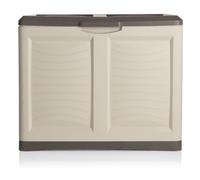 Coffre de rangement en plastique - 200 L - Taupe