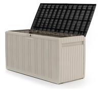 Coffre de Rangement en Résine Gardiun Top 117x45,5x57,50 cm 270L Montage par Clic avec Système de Verrouillage Design Bicolore