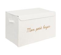 Coffre de Rangement Enfant "Bouclette" 57cm Blanc