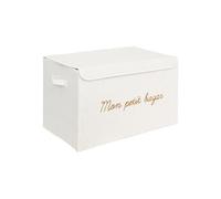 - Coffre de Rangement Enfant "Bouclette" 57cm Blanc