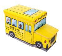 BIECO Boîte de Rangement avec Couvercle Autobus Scolaire | 65L pliable | Coffre a Jouet Enfant | Rangement Jouet Enfant | Bac de Rangement Enfant Bac a Jouet Enfant Coffre à Jouet Enfant Bac a Jouet