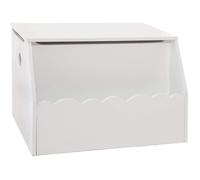Coffre de rangement et Bibliothèque pour Chambre d'Enfant - Atmosphera - Bois Blanc - L 57,5 x l 38 x H 38 cm