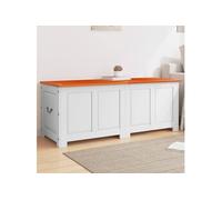 Vidaxl Coffre De Rangement Et Couvercle Marron Et Blanc Bois D'acacia Multicolore
