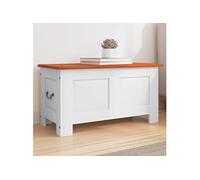 Vidaxl Coffre De Rangement Et Couvercle Marron Et Blanc Bois D'acacia Multicolore