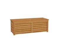 Coffre de rangement extérieur 176L - dim. 130L x 50l x 45H cm - poignée - bois marron Marron