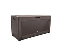 VOUNOT Coffre de Rangement Exterieur 310L en PP 119*48*60CM Style Polyrotin Marron