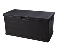 Coffre de rangement extérieur 340L - Coffre de Jardin Anthracite 118x59x57cm - Poignées de transport - Cadenassable ArtPlast