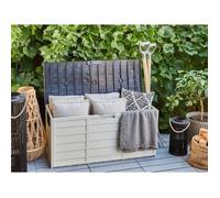 Coffre de rangement extérieur jardin - BELIANI - LOCARNO - Plastique - Beige - 112 x 50 x 53 cm