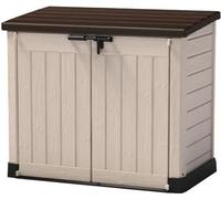 Coffre de rangement extérieur KETER en résine 1200 litres Beige et marron - Range Poubelles ou vélo