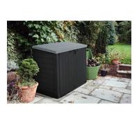 Coffre de rangement extérieur KETER en résine 1200 litres Noir et gris - Range Poubelles ou vélo