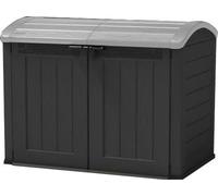 Coffre de rangement extérieur KETER en résine 2000 litres Noir et gris - Abri de stockage de jardin