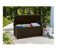 Coffre de rangement extérieur - KETER - Rockwood Deck - 570 L - Brun foncé - Plastique