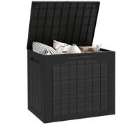 Coffre de rangement extérieur - Outsunny - 93L - avec poignées encastrées - étanche - pour jardin terrasse - 56 x 41 x 50 cm - noir
