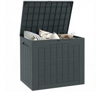 Outsunny Coffre de Rangement Extérieur 97L Étanche 56x41x50cm Gris Foncé