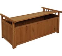 Coffre de rangement HWC-O13, coffre de jardin coffre de rangement, sapin bois FSC® 53x108x60cm ~ naturel