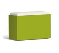 COFFRE DE RANGEMENT HYDROFUGE JARDIN POUF TABOURET COUVERCLE AMOVIBLE VERT