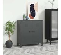 vidaXL Coffre de rangement industriel Anthracite 90x40x100 cm Acier