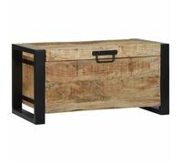 Coffre de rangement industriel - vidaXL - 60x30x30 cm - Bois de manguier massif - Marron - Doublure en cèdre