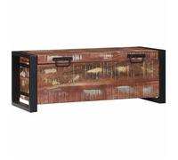 Coffre de rangement industriel - vidaXL - 80x30x30 cm - Multicolore - Bois de récupération massif - Style rustique